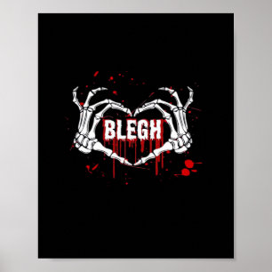 Blodnedbrytning, Skeleton Heart Händer Emo, Metalc Poster