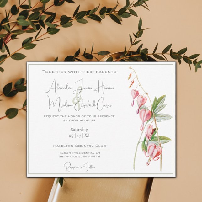 Blödning av hörningar Bröllopsinbjudan Inbjudningar (Skapare uppladdad)