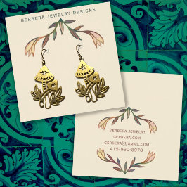 Blodning av Lily Blommigt Visning  Fyrkantigt Visitkort