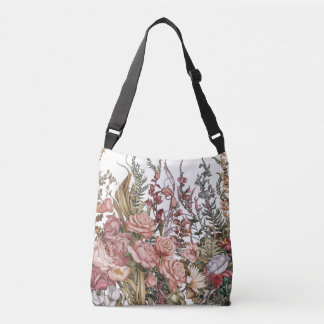 Blödning Bliss: Blommigt Tote Bag Axelväska