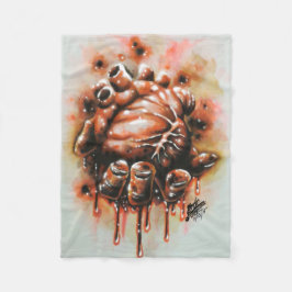 Blödning Heart Fleecefilt