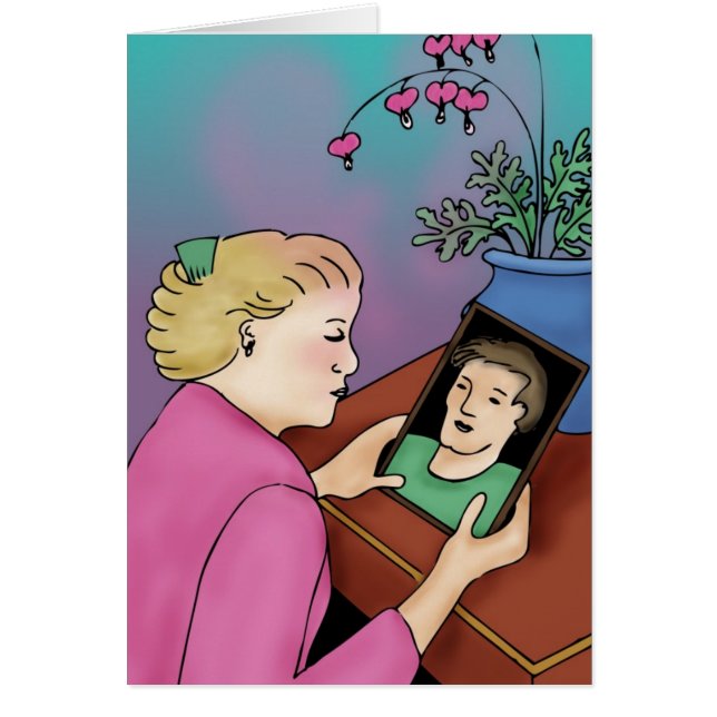 Blödning Heart Hälsningskort (Framsidan)