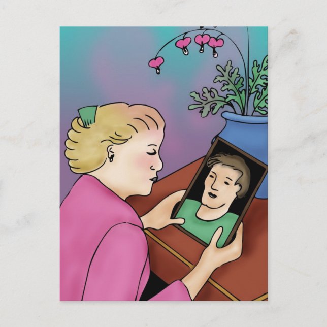 Blödning Heart Vykort (Framsida)