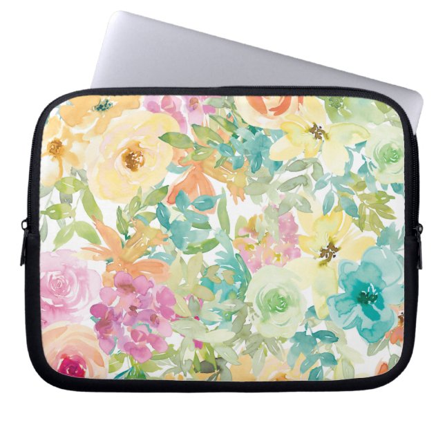 Blödning Hjärtat Flower Laptop Fodral (Framsidan)