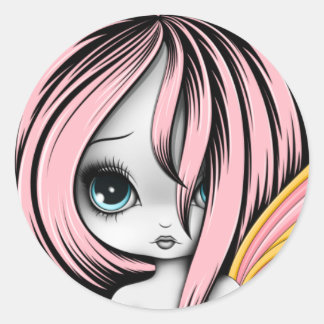 Blödning Hjärtat Stickningar4 Runt Klistermärke