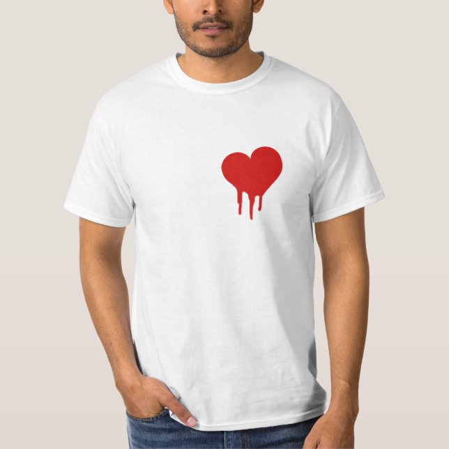 Blödning Hjärtat T-shirt (Framsida)