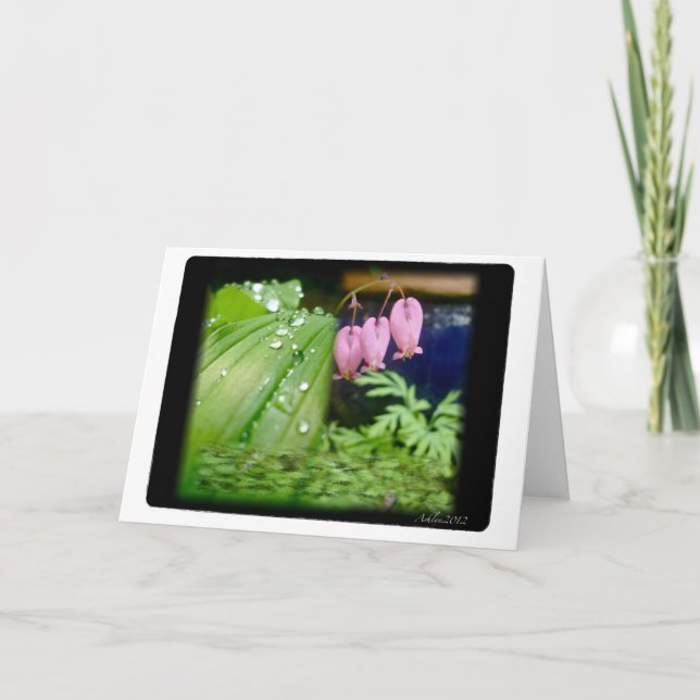 Blödning i hjärtat, tomt kort (Framsida)