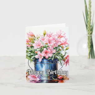 Blodning Lily Flower Illustration Kort