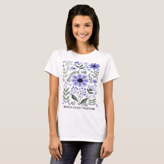 Blödning med hopp om en stomach cancermedvetenhet t shirt