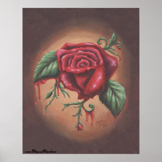 Blödning Ro Poster Ro Art Flower Poster