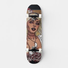 Blodröd Mini Skateboard Bräda 18,5 Cm