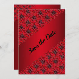 Blodröda dahlias i gothic stil spara datumet