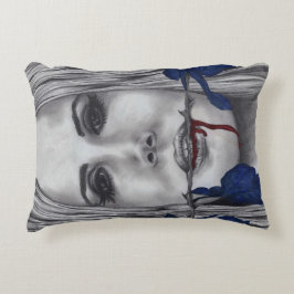 Blodrosor Vampire Kvinna Goth Original Konst Prydnadskudde