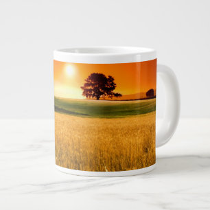 Blodrött Sunset Jumbo Mugg