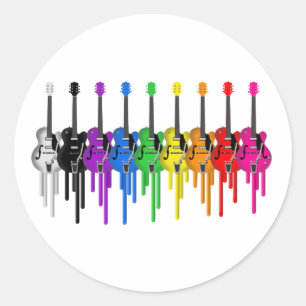 Blöds gitarrer runt klistermärke