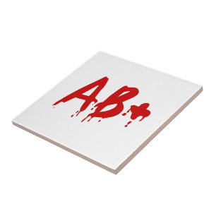 Blodsgrupp AB+ Positiv #Horror Hospital Kakelplatta