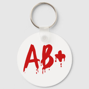 Blodsgrupp AB+ Positiv #Horror Hospital Nyckelring