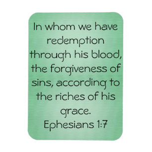 Blodskript Ephesian 1:7 magnet