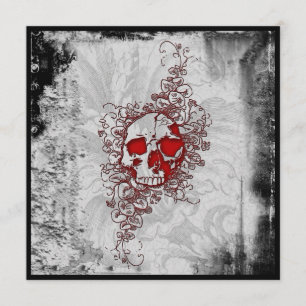 Blodskulls Goth Grunge-inbjudan Inbjudningar