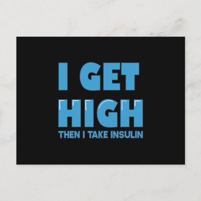 Blodsockerdiabetesskämt Vykort (Framsida)