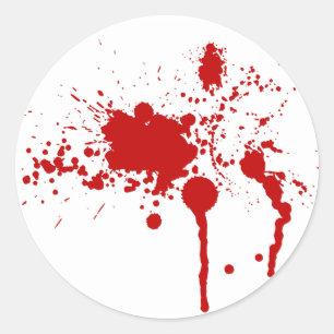 BlodSplatter Runt Klistermärke