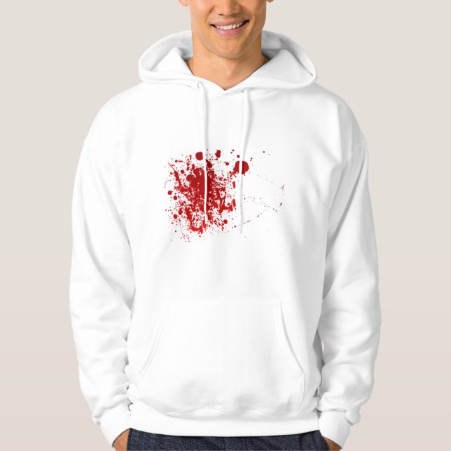 BlodSplatter Sweatshirt Med Luva (Framsida)