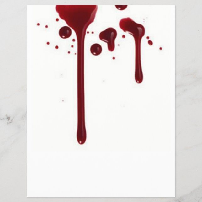 blodstänk fjärde reklamblad (Framsidan)