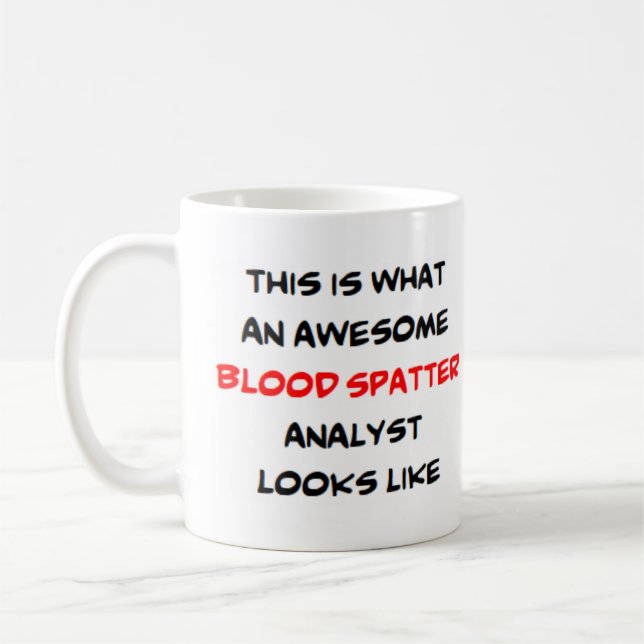 Blodstänkt, expert på fantastisk kaffemugg (Vänster)