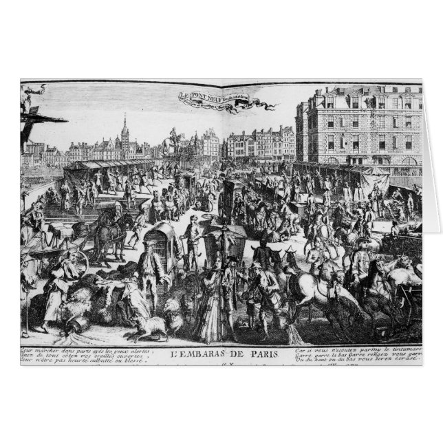 Blodstockningen i Paris Hälsningskort (Framsidan Horizontal)