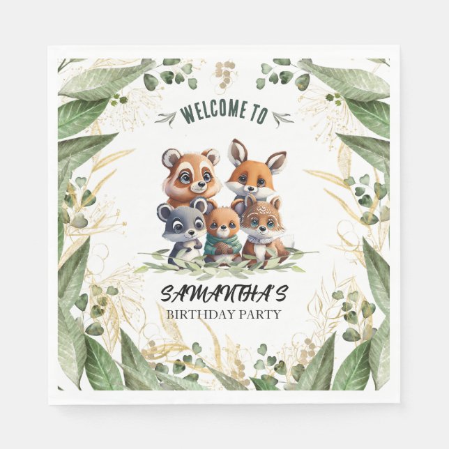 Blodstrupe: Butterflies & Bears Pappersservett (Framsidan)