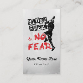 Blodsvett inga visitkortar för visitkort