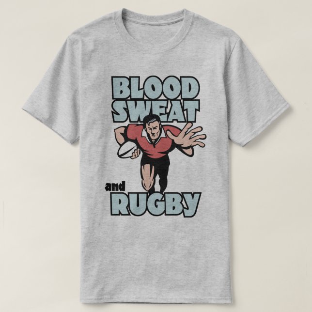 Blodsvett- och för sportfantast för tee shirt (Design framsida)