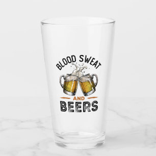 Blodsvett och Öl Beer Drinker Workout Glaskopp