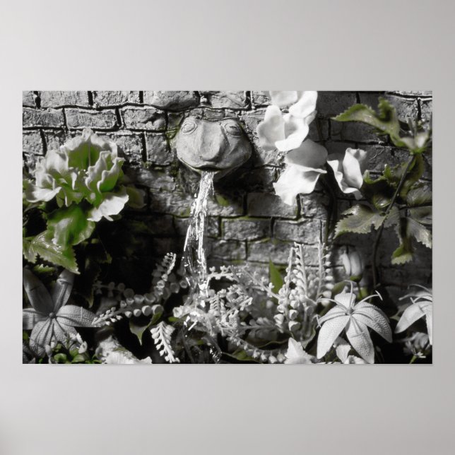 Blodtea och rödsträngsgrop Fontän Skriv ut Poster (Framsidan)