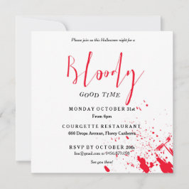 Blodtidsinbjudan till Party Halloween-Bran Inbjudningar