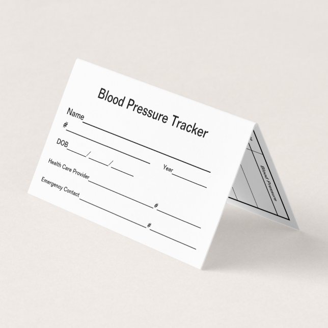 Blodtryckskyltkort Visitkort (Framsida)
