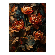 Blodtulpaner - blommor poster digitalkonst