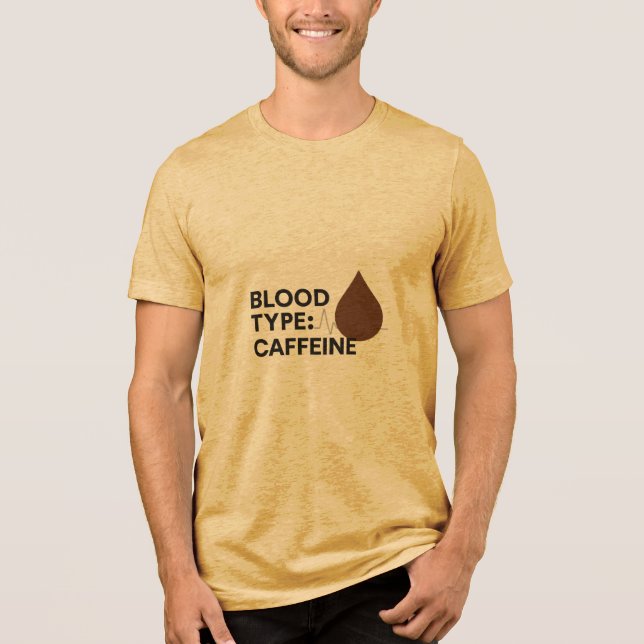 Blodtyp: Caffeine Manar Premium T Shirt (Framsida)