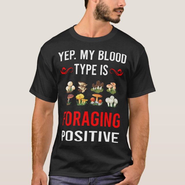 Blodtyp Födosök Födosök Födosökare T Shirt (Framsida)