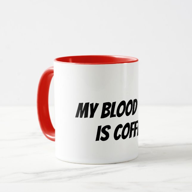 blodtyp kaffe mugg (Framsida vänster)