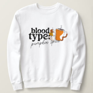 Blodtyp Kaffepumpkin Spice Halloween T Shirt