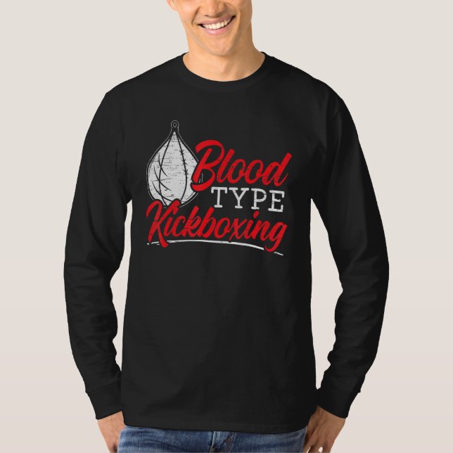 Blodtyp Kickboxing Kickboxer Kamerabekämpning MM T Shirt (Framsida)