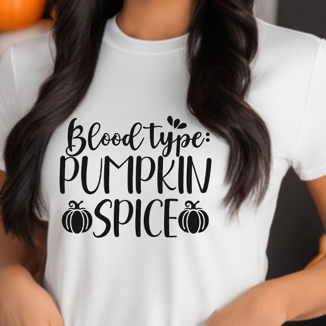 Blodtyp Pumpkin Spice Halloween Nurse T Shirt (Blood Type Pumpkin Spice Halloween Nurse)