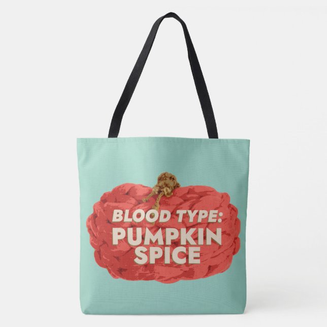 Blodtyp: Pumpkin Spice Tote Tygkasse (Framsida)
