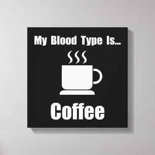Blodtypkaffe Canvastryck