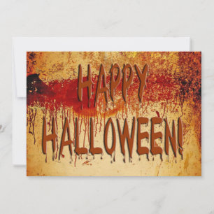 Blodväggsinbjudan till Nedfläckaden i Happy hallow Inbjudningar
