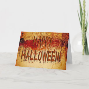 Blodväggskort i Happy halloween Nedfläckad Kort