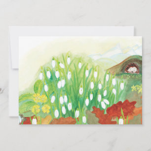 Blodvallar och Hedgehog Illustration Julkort