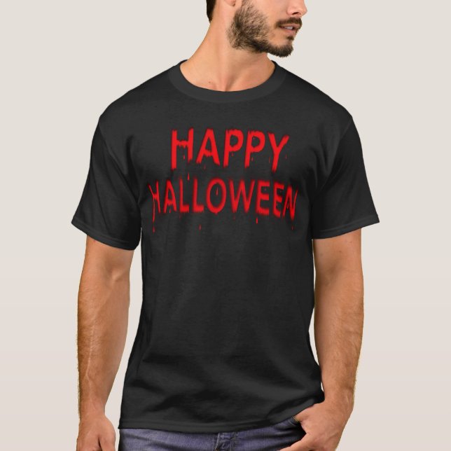 Blodvänner i happy halloween t shirt (Framsida)