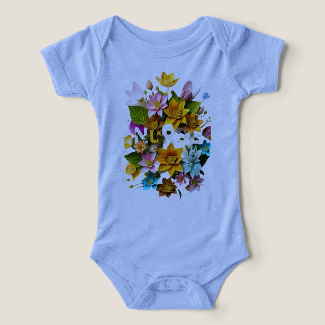 Blodvård - Blommigt T Shirt (Design Framsida)